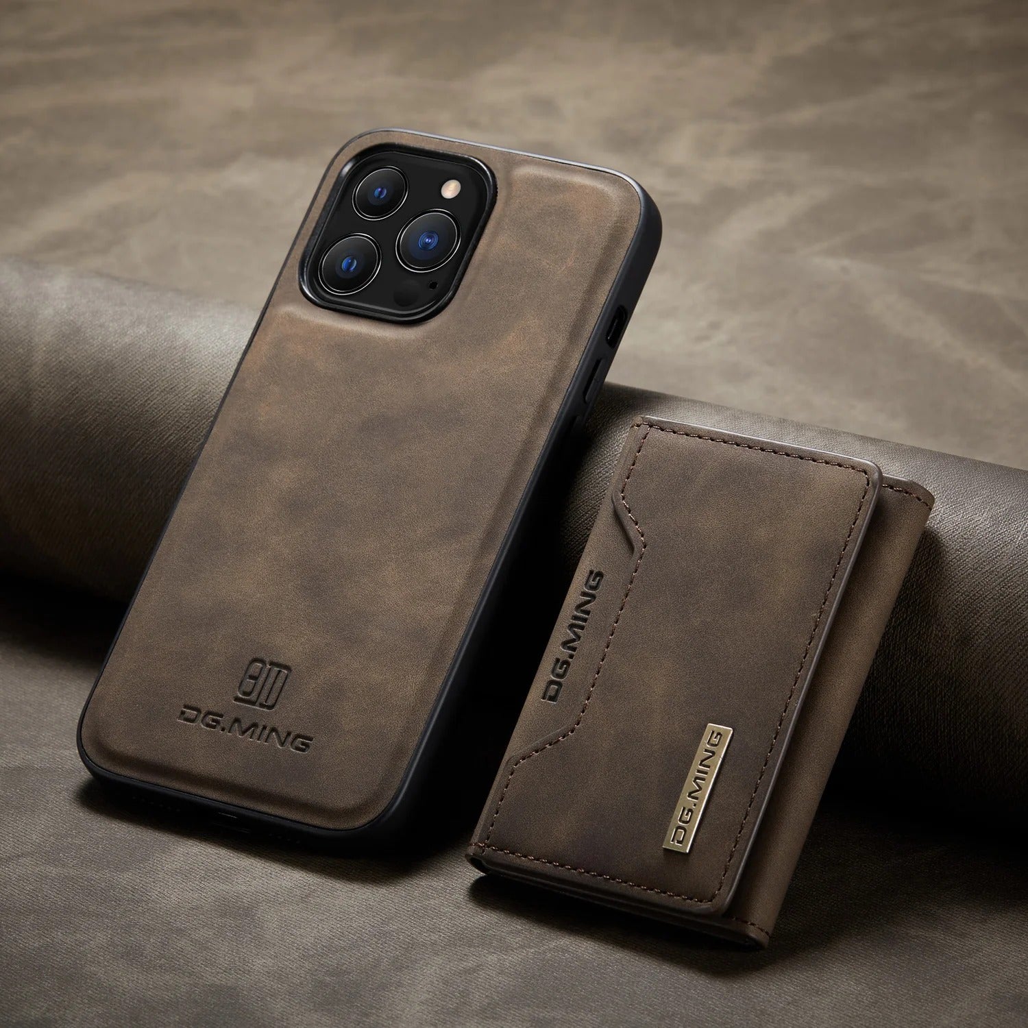 2-in-1 Detachable Leather Wallet Phone Case for iPhone – Magnetic Card Holder Cover with Kickstand