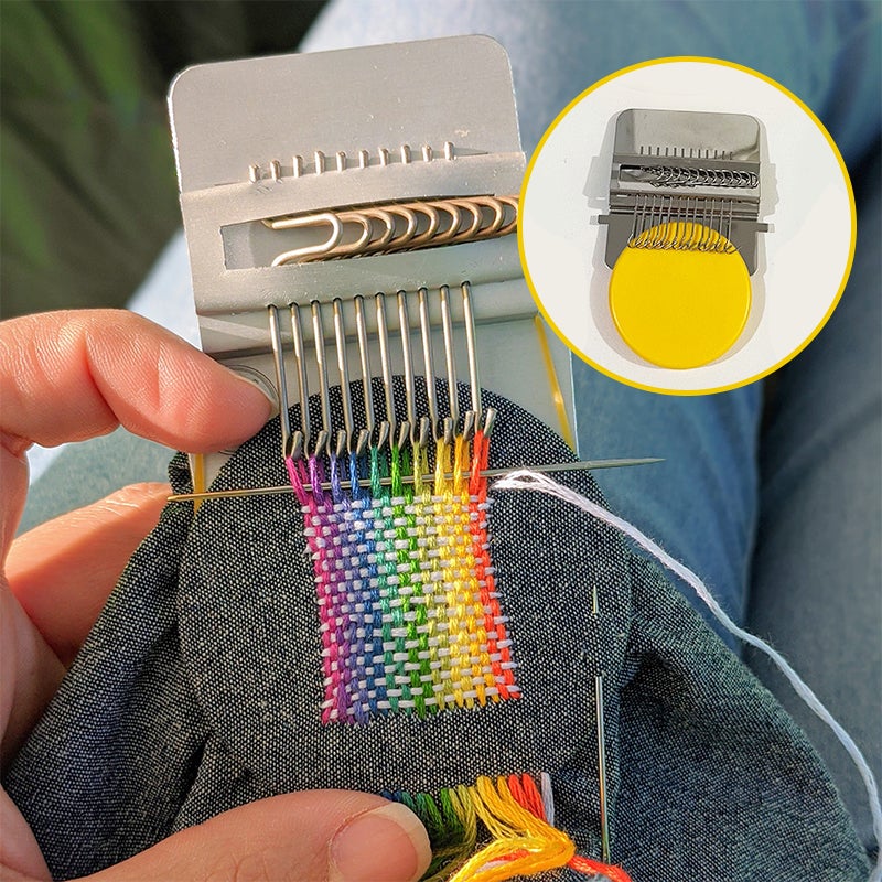 Darning & Weaving Loom Kit – Vintage-Style Mending Loom Set for Repairing Socks, Sweaters & Jeans