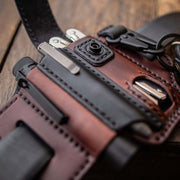Full-Grain Cowhide Multitool Belt Pouch – Sturdy Leather Holster for Multitools, Flashlights & Pens