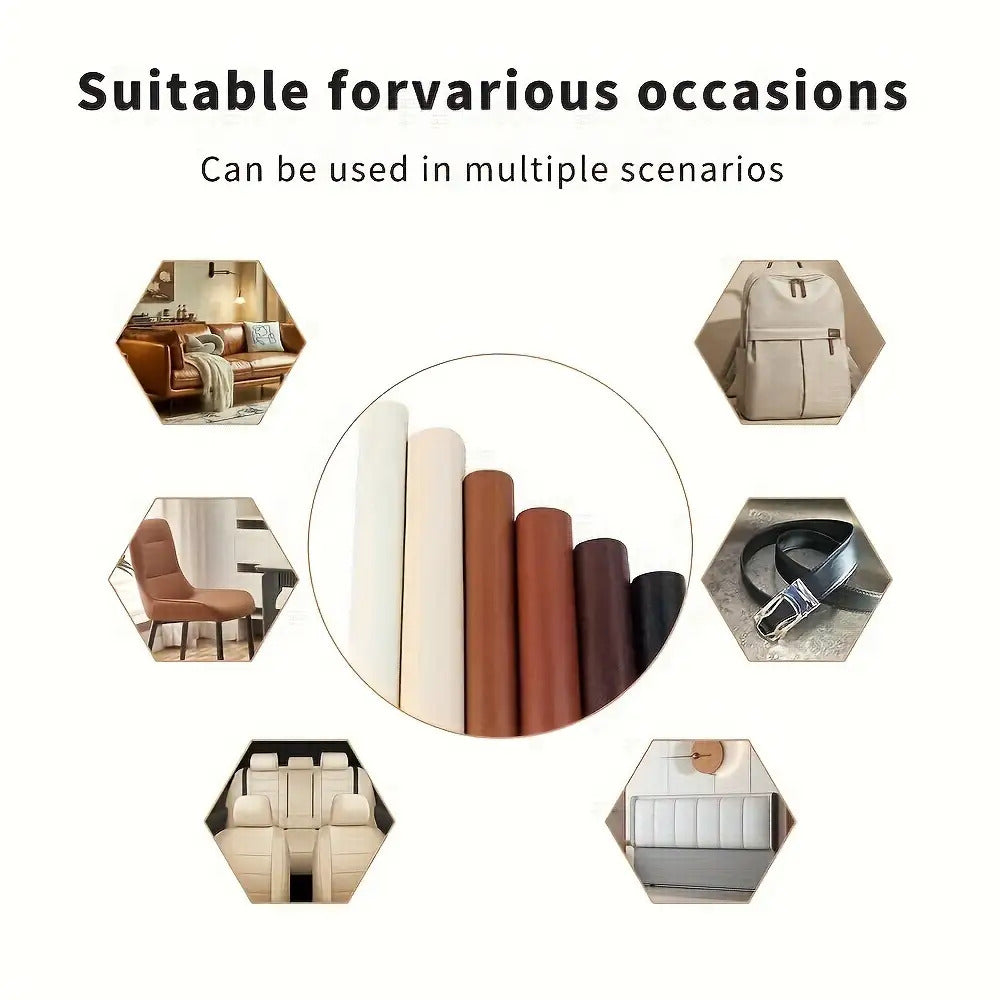 Self-Adhesive Leather Repair Patch - Durable Stick-On Cover for Seats, Sofas, Belts and Car Interiors