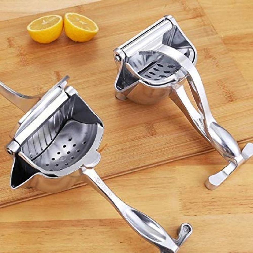 Ergonomic Stainless Steel Manual Fruit Juicer for Effortless Citrus Extraction