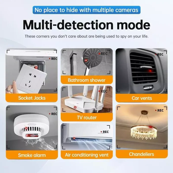 Hidden Camera & GPS Detector – Advanced RF Signal Scanner for Privacy Protection at Home, Hotel & Travel