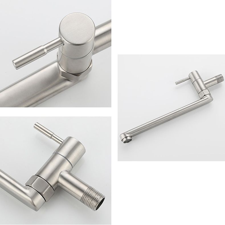 Swivel Pot Filler Kitchen Faucet – Wall-Mounted Stainless Steel Single-Handle Folding Tap for Stove & Sink