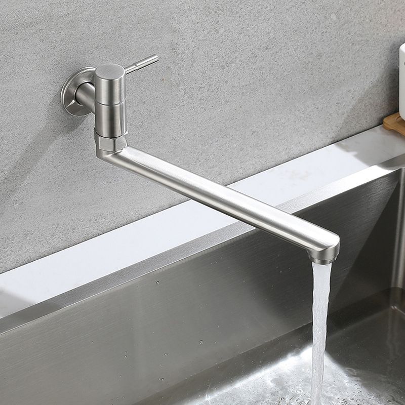 Swivel Pot Filler Kitchen Faucet – Wall-Mounted Stainless Steel Single-Handle Folding Tap for Stove & Sink