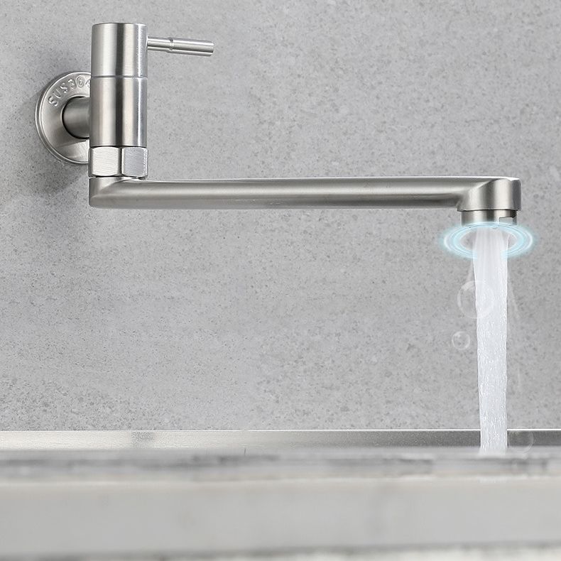 Swivel Pot Filler Kitchen Faucet – Wall-Mounted Stainless Steel Single-Handle Folding Tap for Stove & Sink