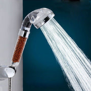 High-Pressure Filtered Shower Head with Mineral Stones for Soft Water