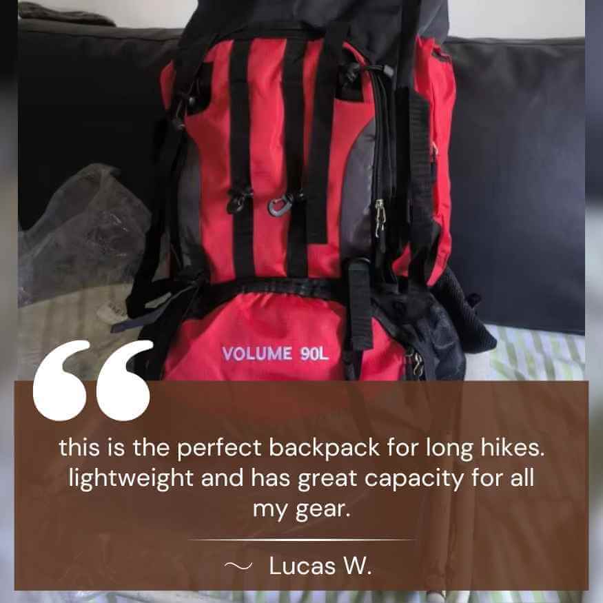 Hikinoken 90L Waterproof Hiking Backpack | Ultralight Camping Rucksack