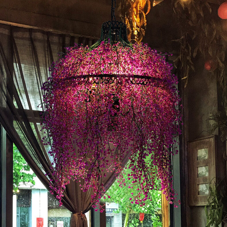 Modern Hanging Plant Chandelier and Pendant Light with Greenery Design