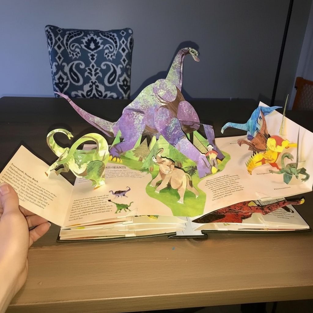 Dinosaur 3D Pop-Up Book | Interactive Educational Jurassic Storybook for Kids