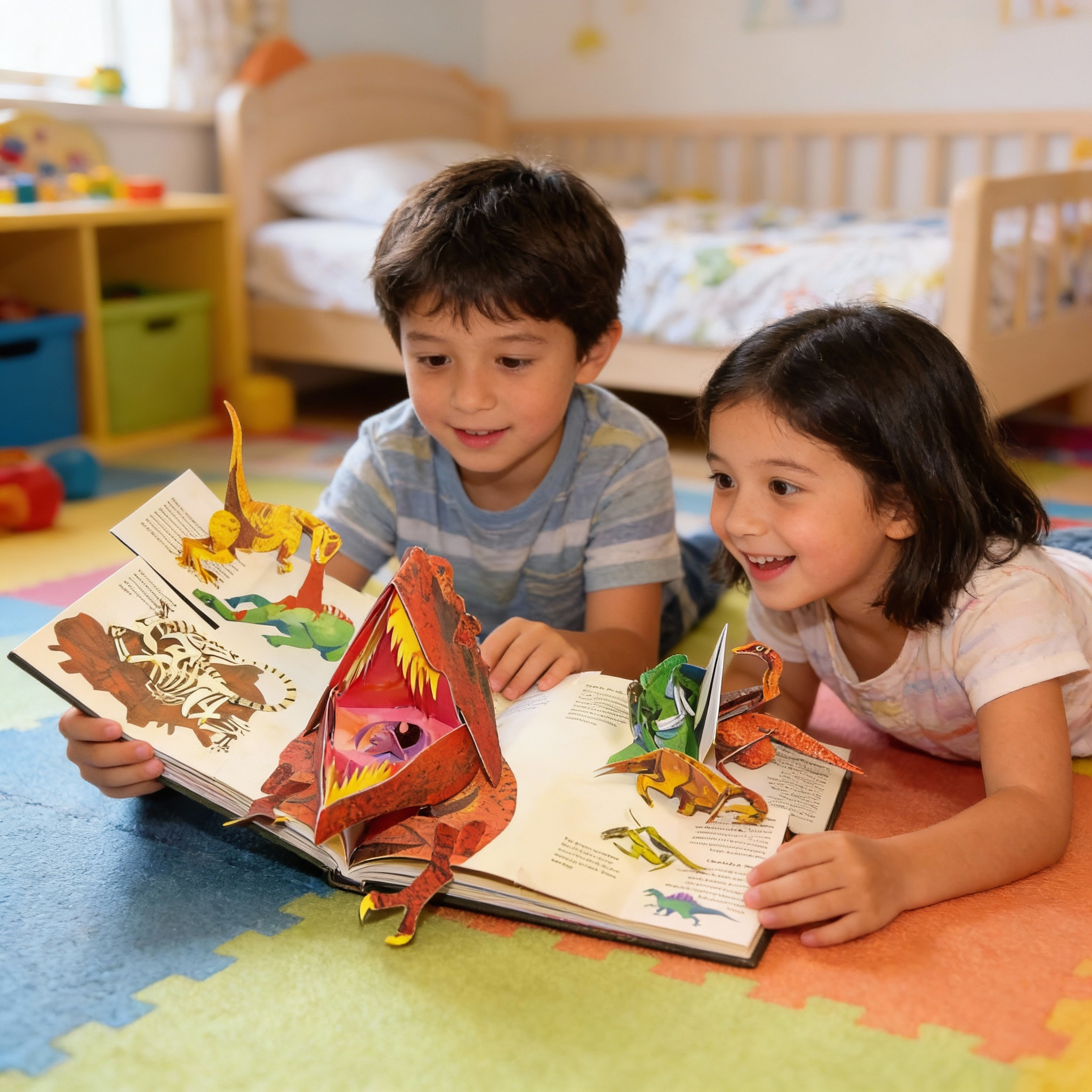 Dinosaur 3D Pop-Up Book | Interactive Educational Jurassic Storybook for Kids