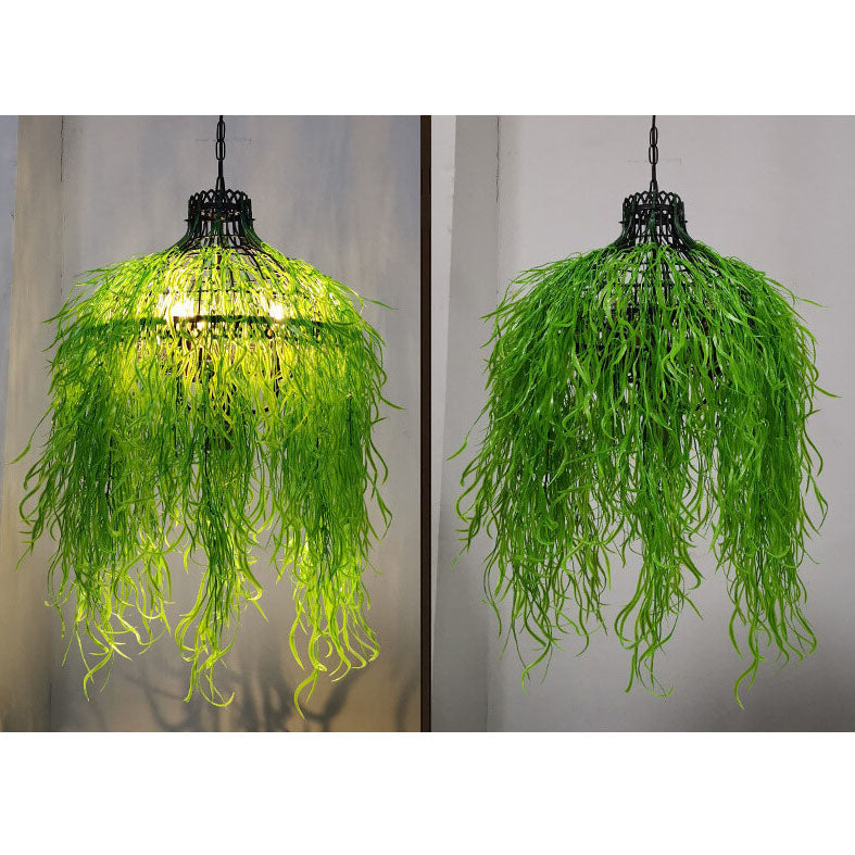 Modern Hanging Plant Chandelier and Pendant Light with Greenery Design