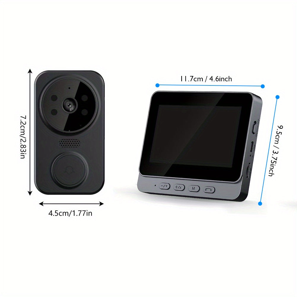 Wireless Video Doorbell with 4.3 Inch Indoor Screen and HD Camera