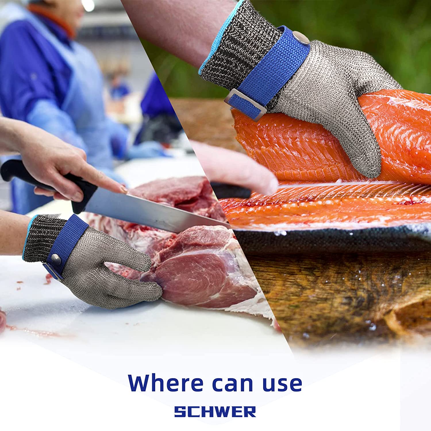 Stainless Steel Mesh Cut Resistant Glove | Food Grade Butcher Safety