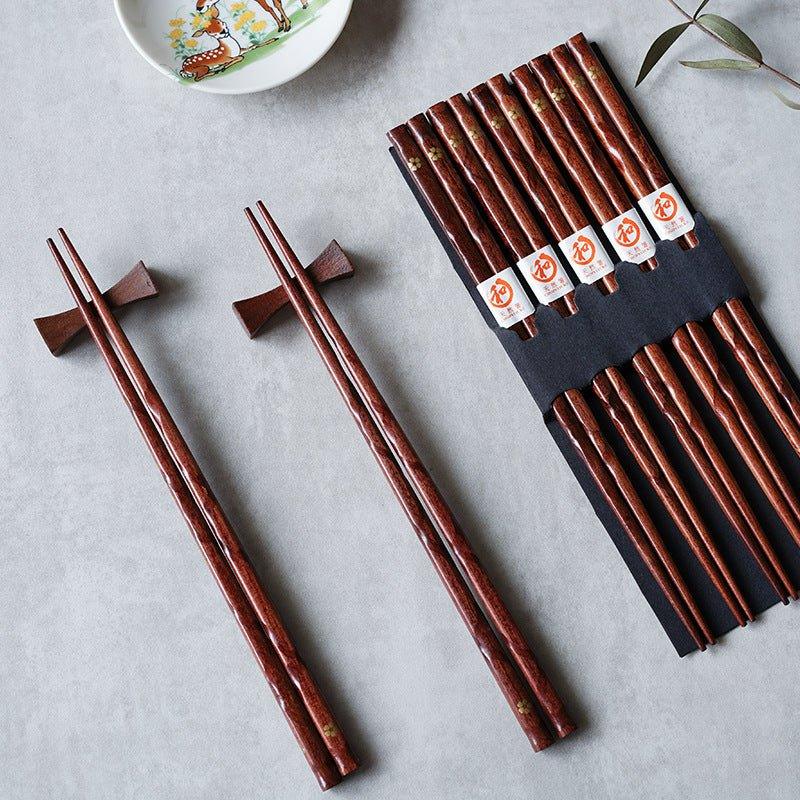 Japanese Wooden Chopstick Set | Reusable Natural Wood Tableware