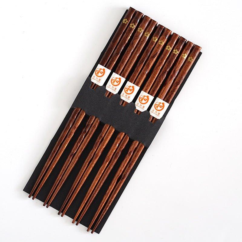 Japanese Wooden Chopstick Set | Reusable Natural Wood Tableware