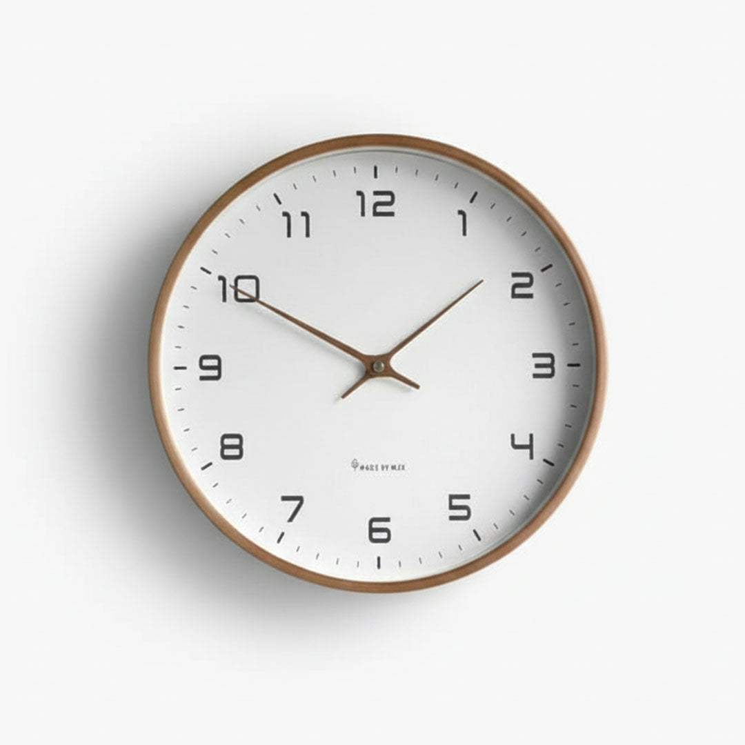 Silent Minimalist Wooden Wall Clock