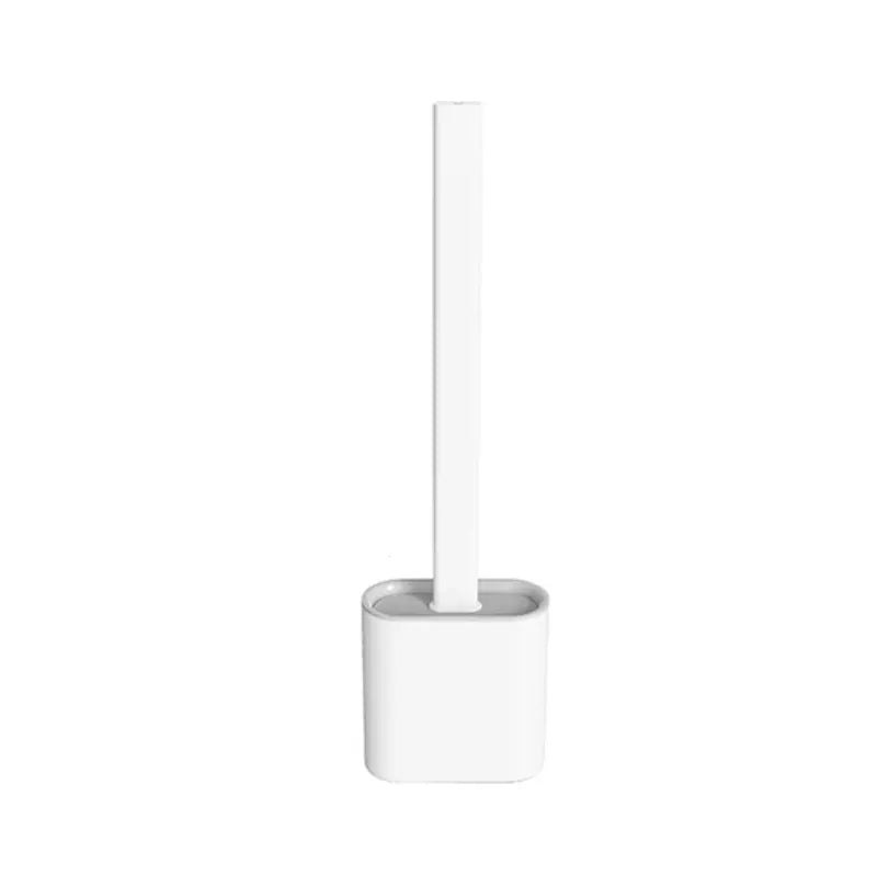 Hygienic Silicone Toilet Brush Set – Flexible Scratch-Free Deep-Cleaning Brush with Quick-Dry Holder