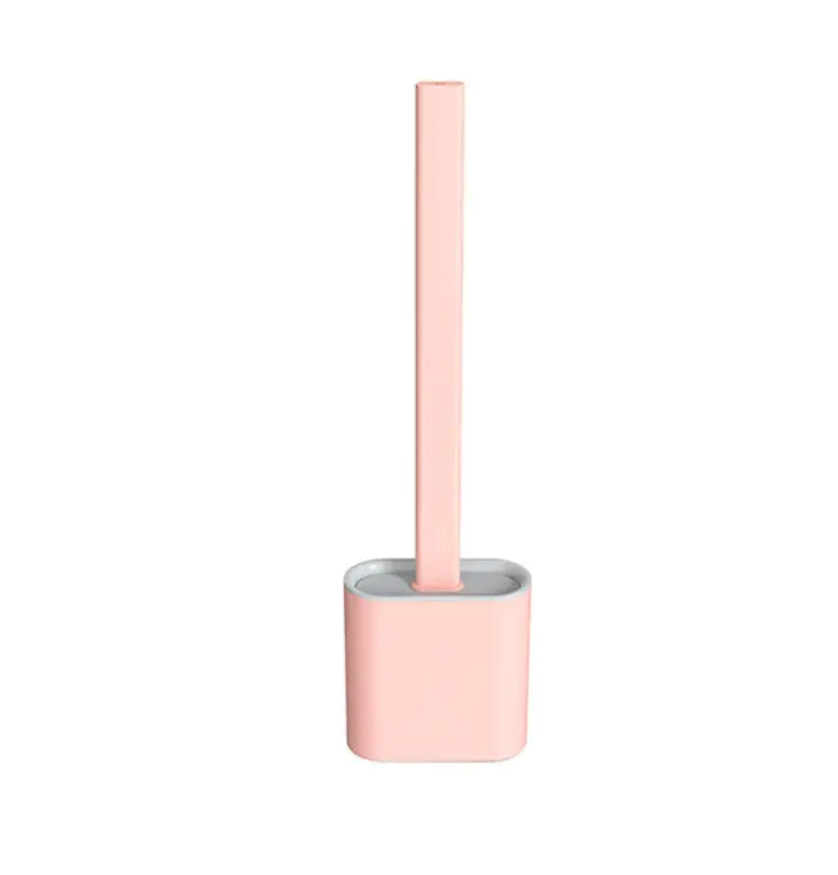 Hygienic Silicone Toilet Brush Set – Flexible Scratch-Free Deep-Cleaning Brush with Quick-Dry Holder
