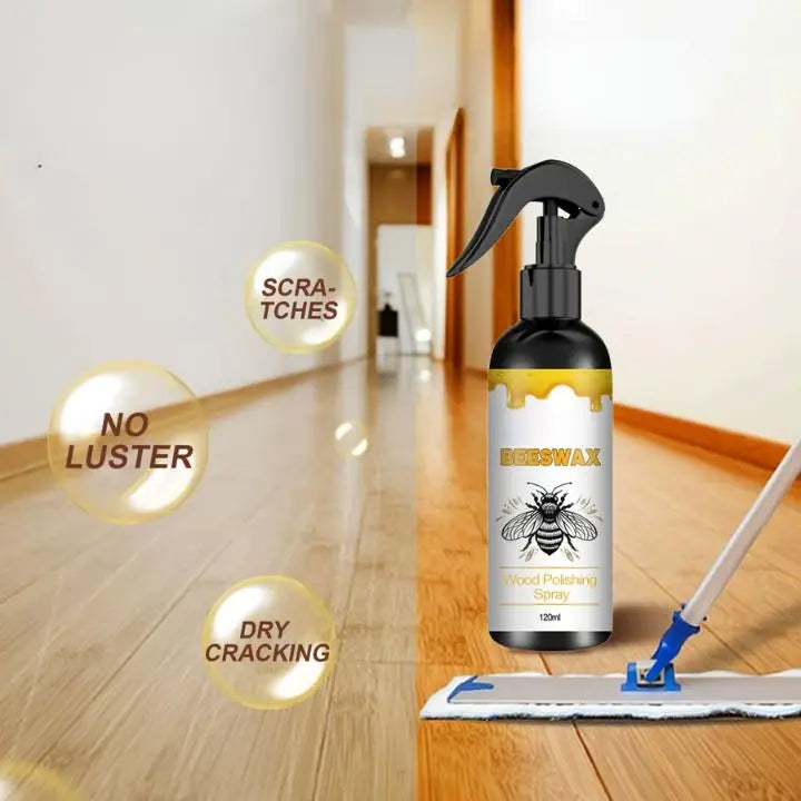 Natural Beeswax Wood Care Spray – Non-Toxic Polish & Conditioner for Furniture, Cabinets & Floors