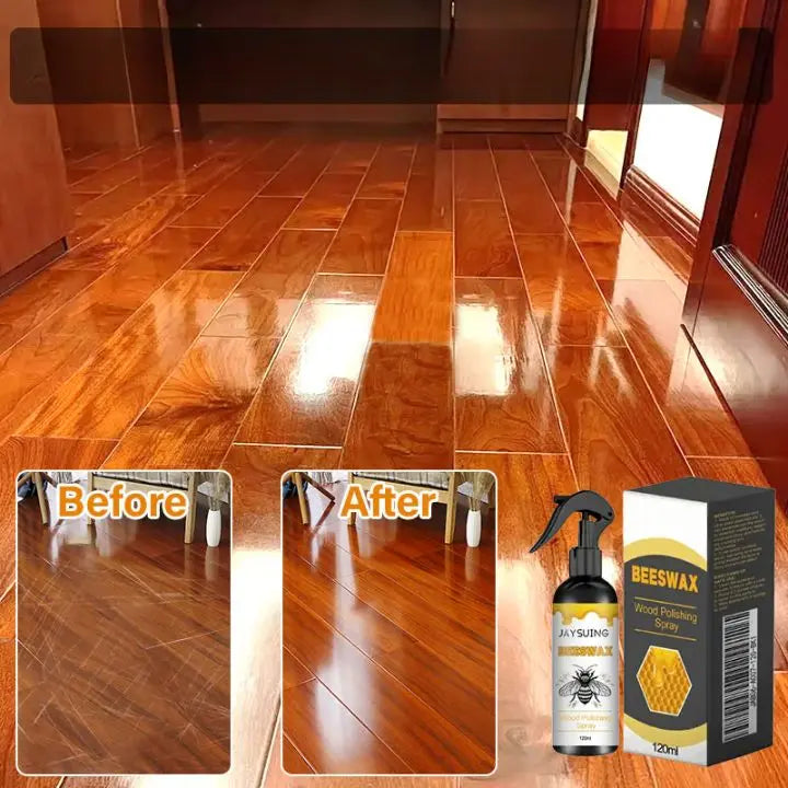 Natural Beeswax Wood Care Spray – Non-Toxic Polish & Conditioner for Furniture, Cabinets & Floors