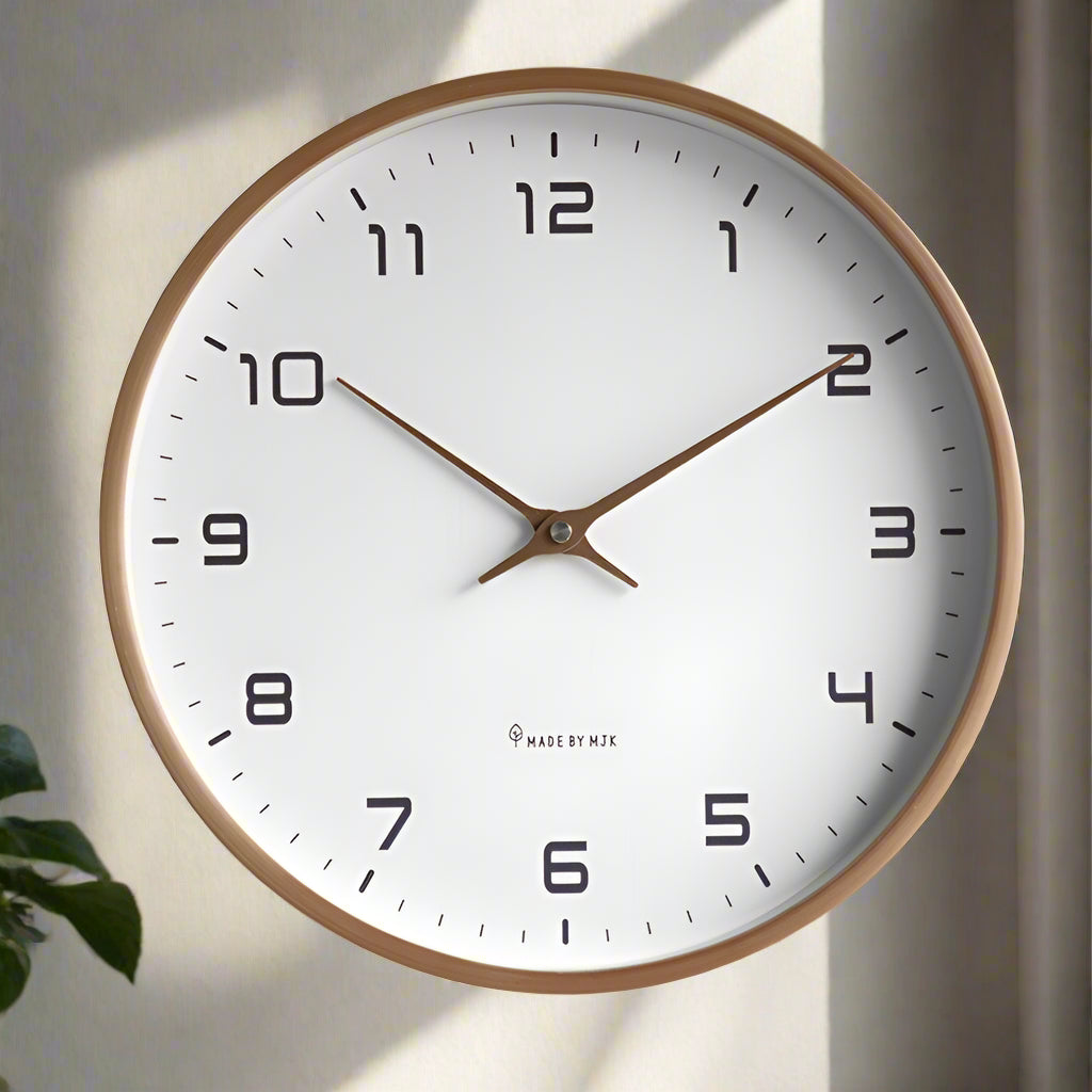 Nordic Light Wood Wall Clock | Minimalist Scandinavian Decor
