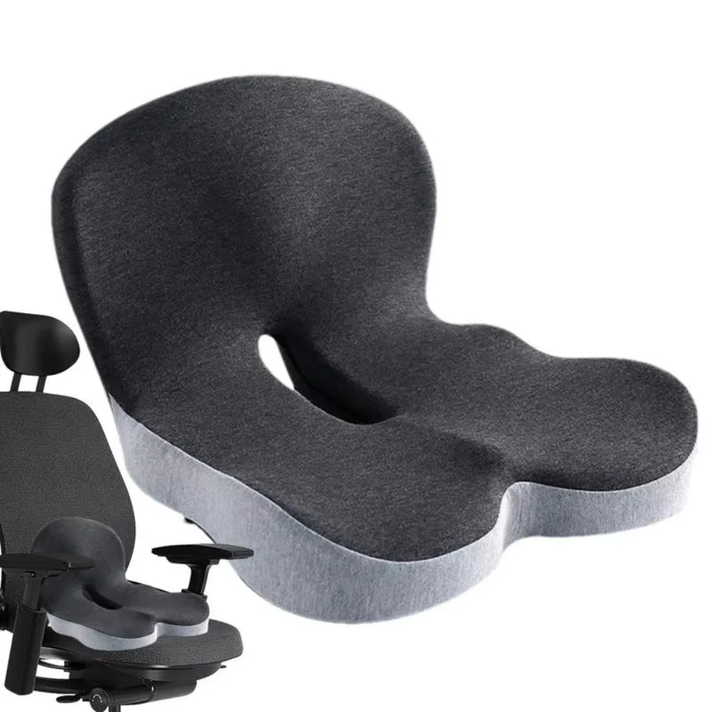 Ergonomic Memory Foam Seat Cushion and Lumbar Support for Office Chairs