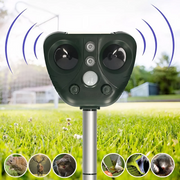 Solar Ultrasonic Bird Repeller – Waterproof Motion-Activated Deterrent with LED Flash for Garden & Crops