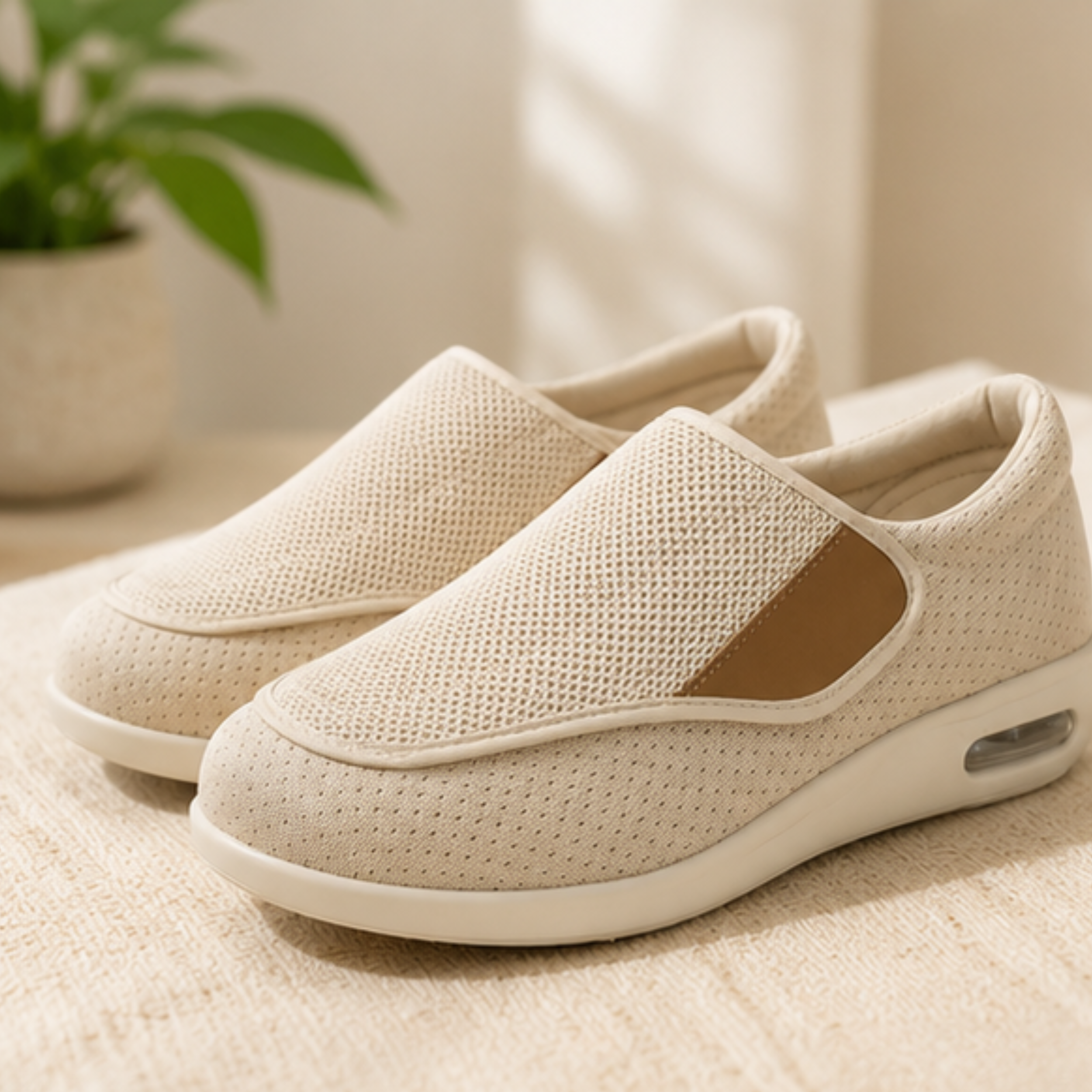 Extra-Wide Cushioned Comfort Shoes for Sensitive Swollen Feet – Soft Memory-Foam Adjustable Everyday Footwear