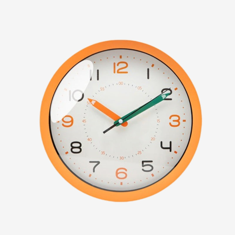 Nordic Minimalist Round Wall Clock with Easy to Read Clear Numbers