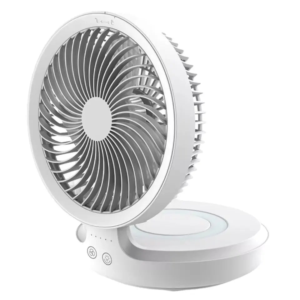 2-in-1 Wall-Mounted & Table Fan – Quiet Space-Saving Cooling with Adjustable Angle for Home & Office