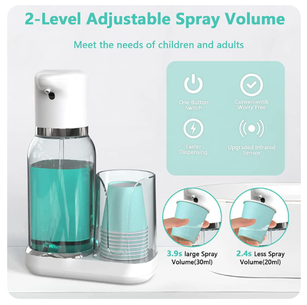 Automatic Mouthwash Dispenser | Touchless Bathroom Oral Rinse Station