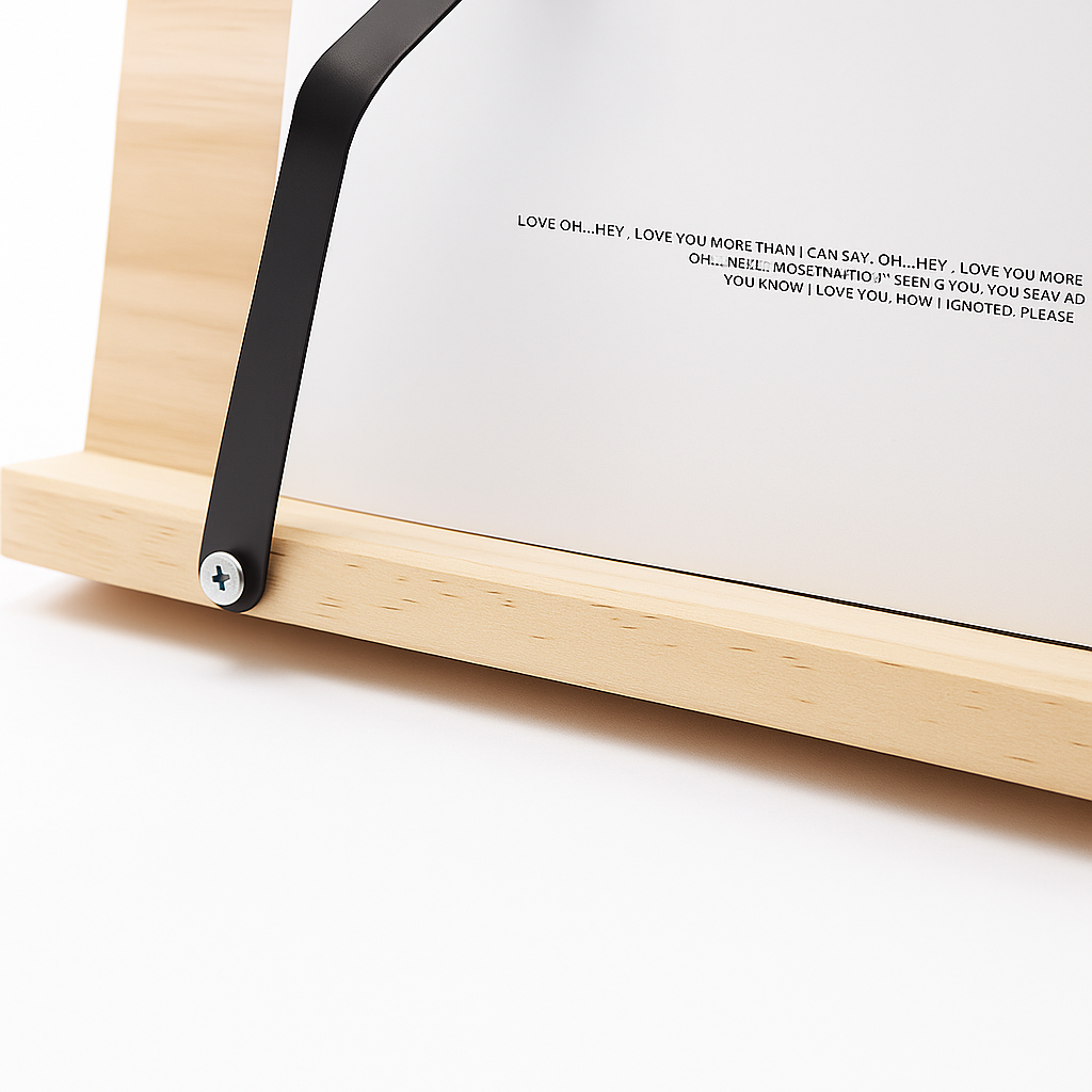 Adjustable Wooden Book Stand | Foldable Cookbook & Tablet Desk Holder