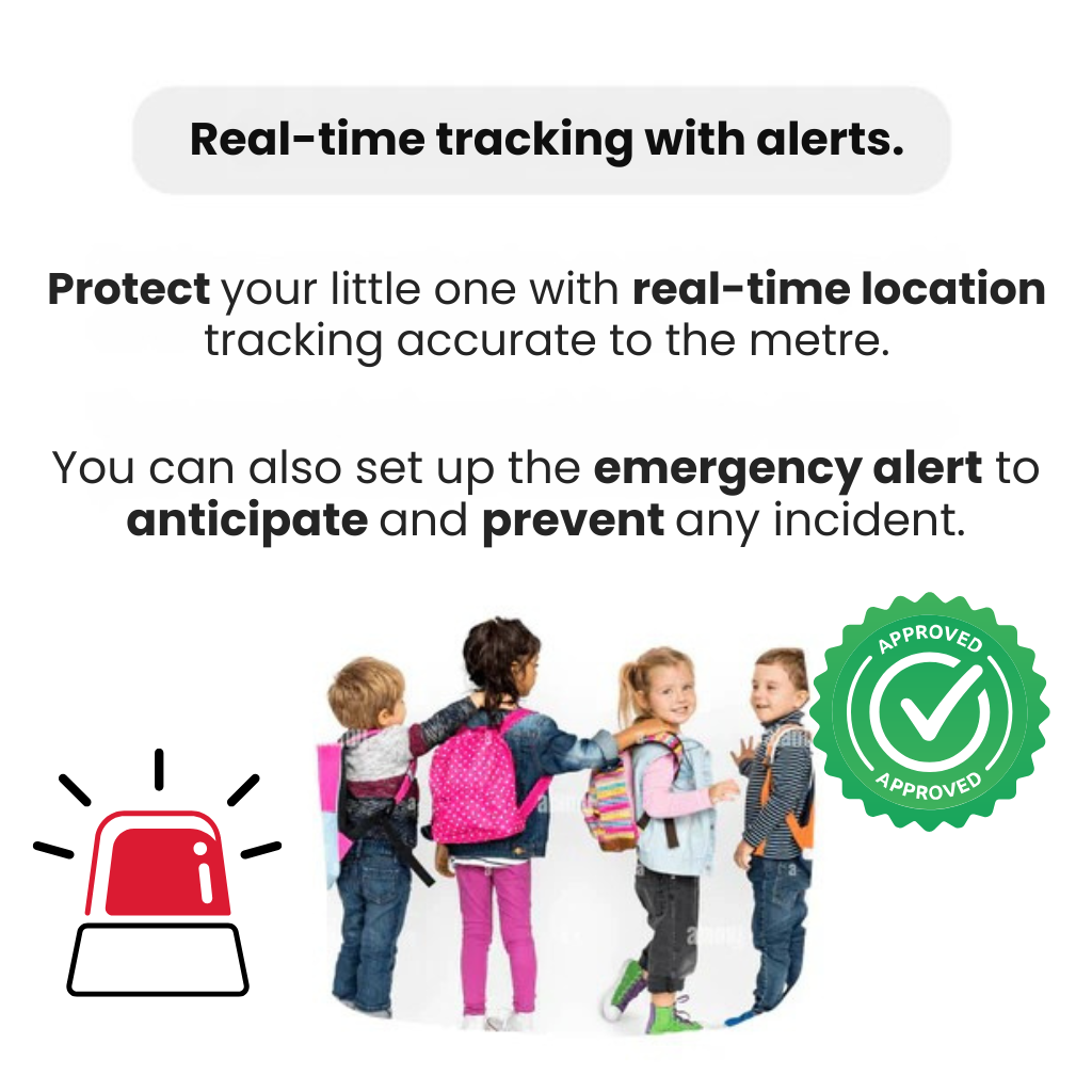 Waterproof Kids GPS Tracker | Real-Time Locator & SOS Button
