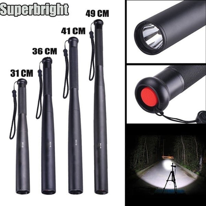 Durable Baseball Bat Shaped LED Flashlight, Tactical Security Light