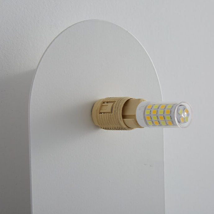 Nordic Minimalist Globe Wall Sconce with Decorative Oval Backplate