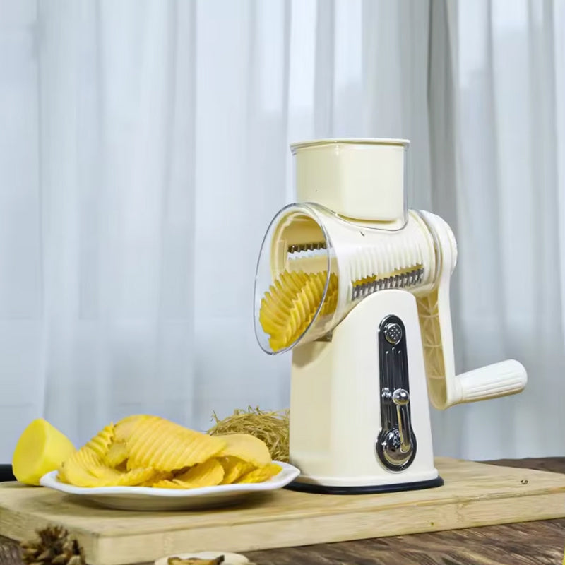 Rotary Cheese Grater & Vegetable Slicer | Multi-Blade Food Shredder
