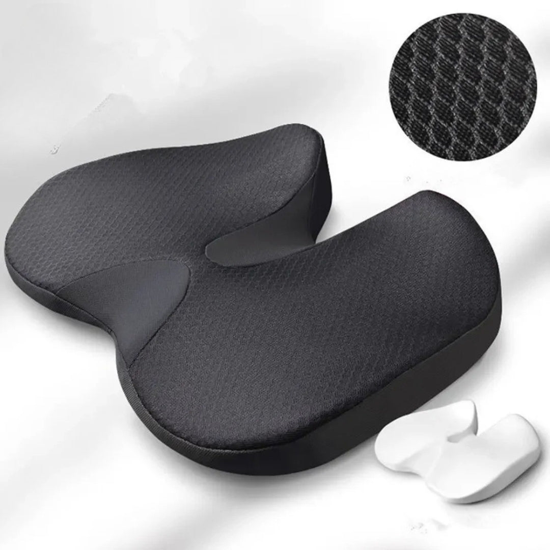 Ergonomic Car Seat Cushion | Non-Slip Sciatica & Tailbone Pad