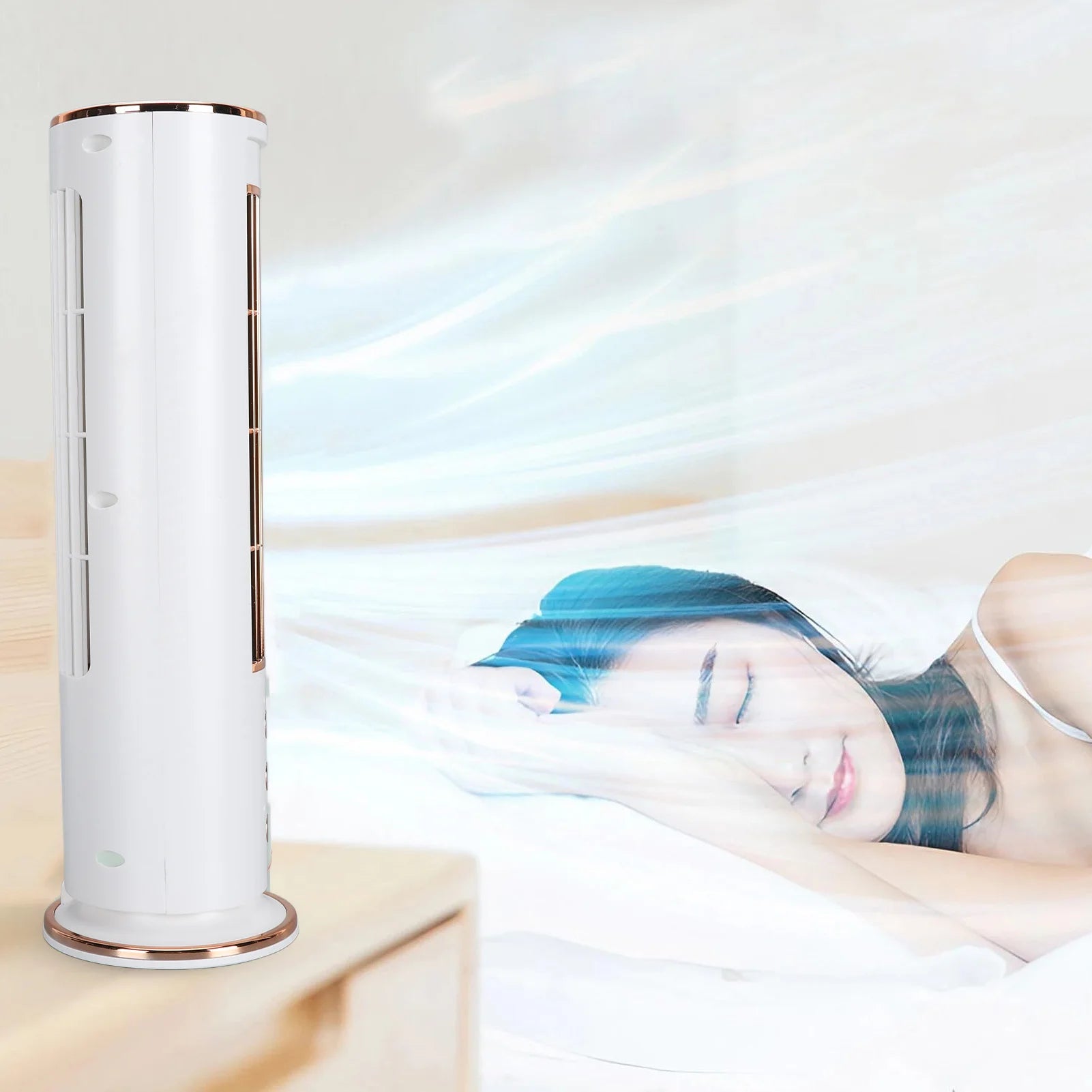 Bladeless desk fan with remote control
