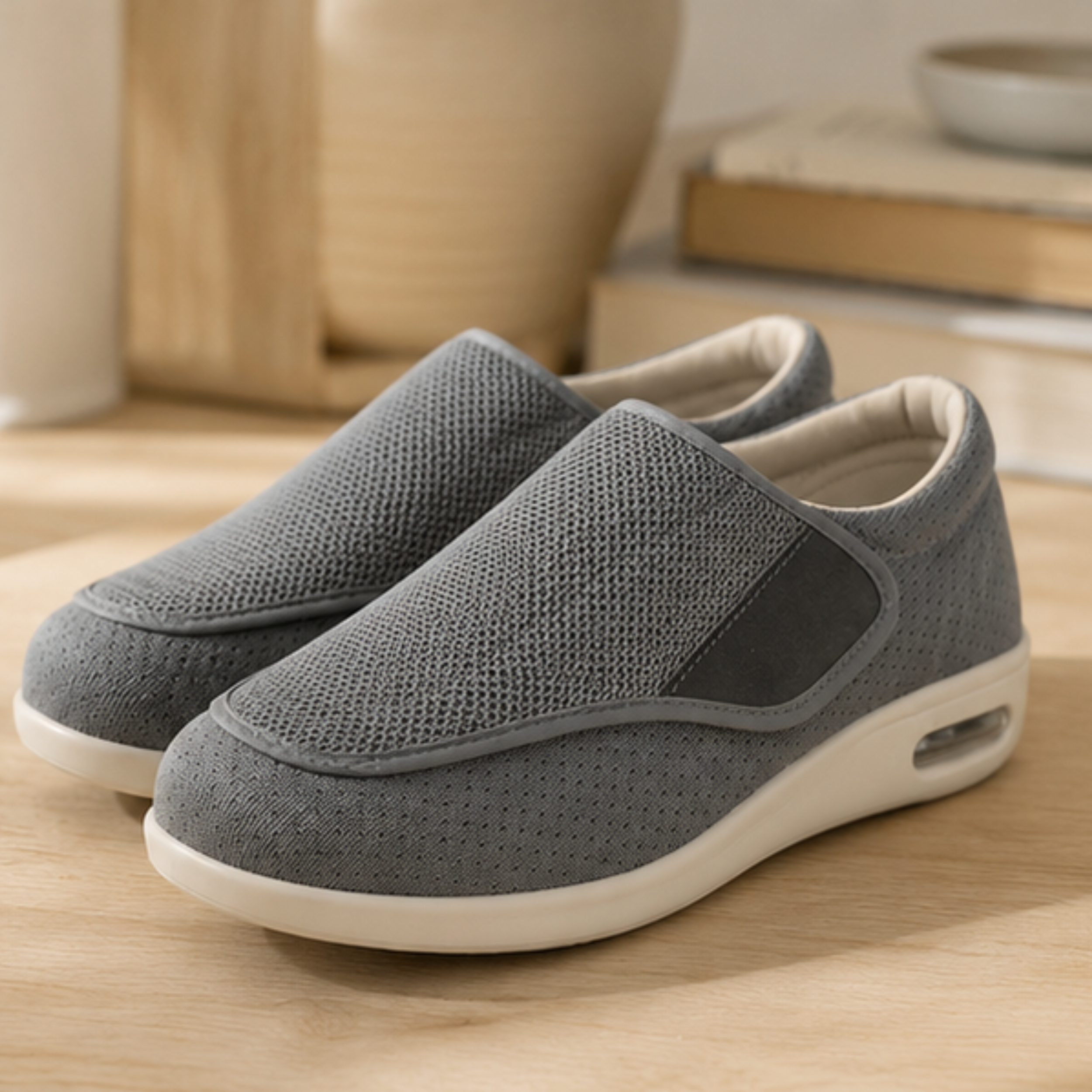 Extra-Wide Cushioned Comfort Shoes for Sensitive Swollen Feet – Soft Memory-Foam Adjustable Everyday Footwear