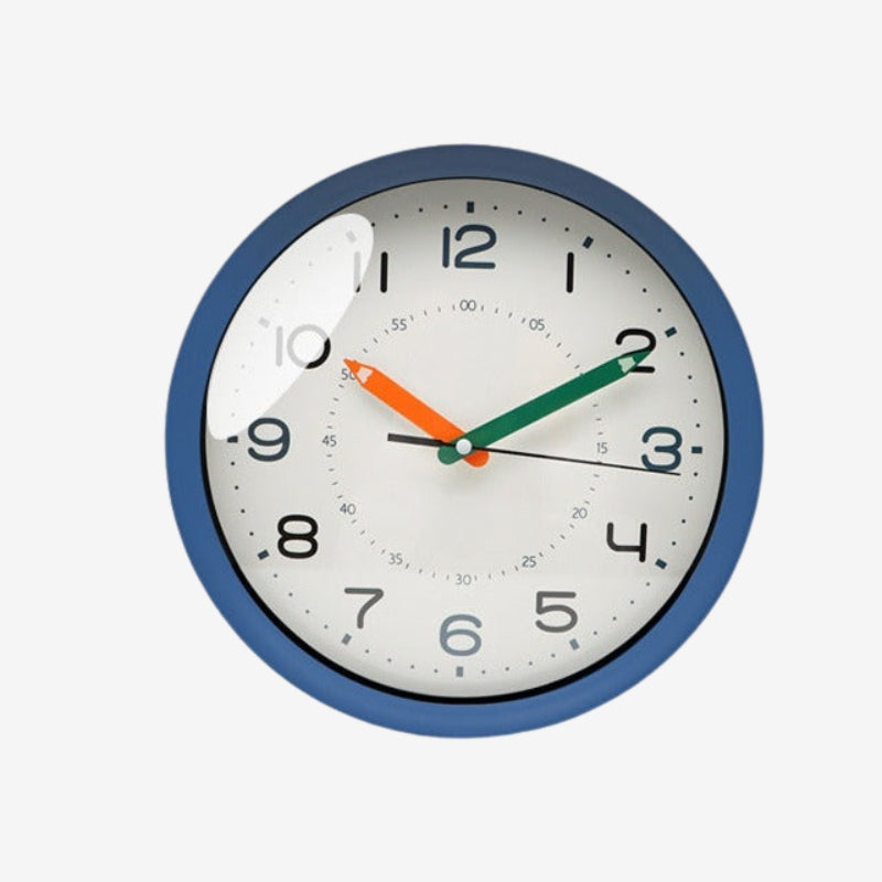 Nordic Minimalist Round Wall Clock with Easy to Read Clear Numbers