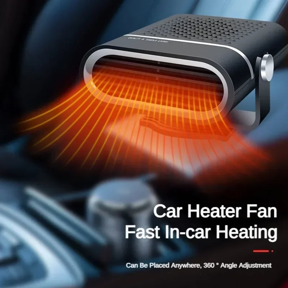 4-in-1 Portable Car Heater Fan, 12V Defroster & Cooler | Versatile Windshield Demister