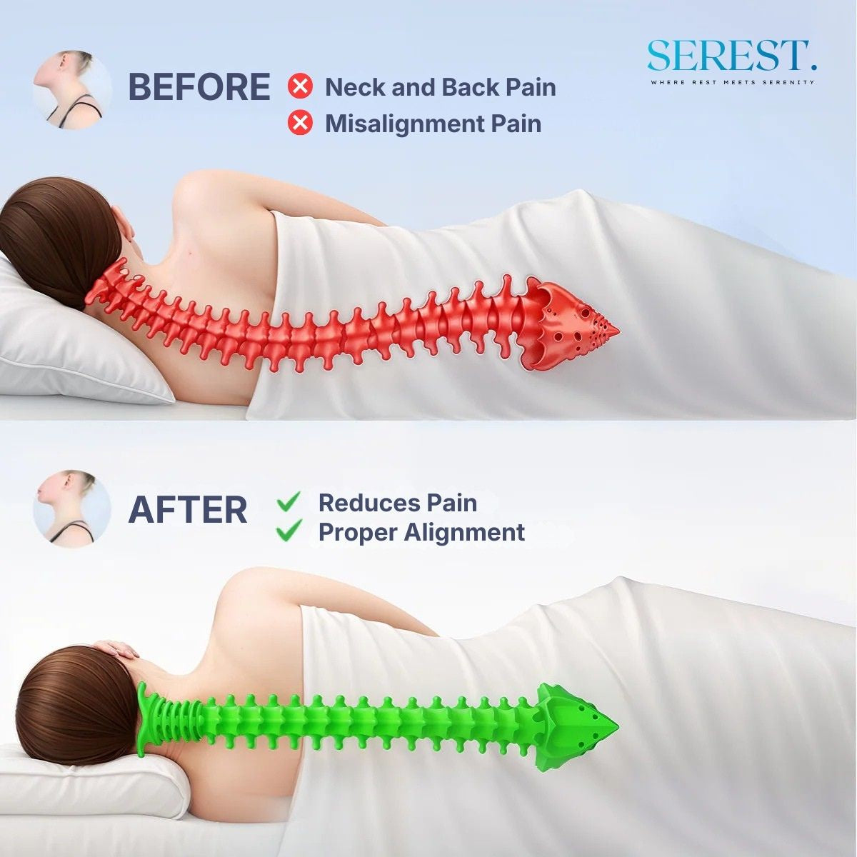 Orthopedic Cervical Pillow | Contour Memory Foam for Neck Pain