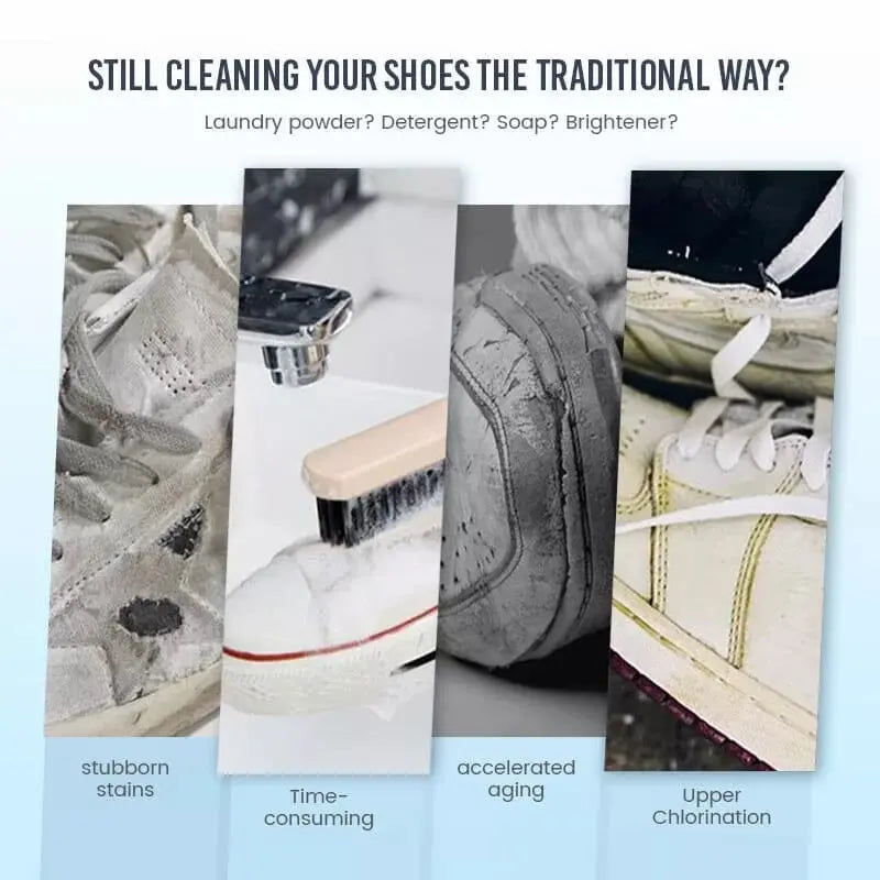 White Shoe Cleaning Cream 2-Pack – Gentle No-Water Stain Remover for Sneakers, Leather & Canvas