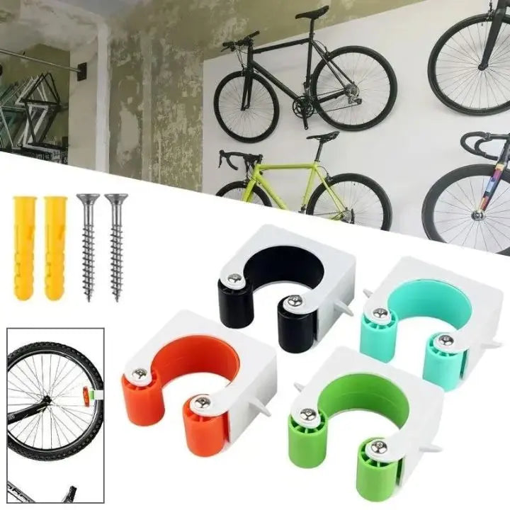 Space-Saving Wall Bike Mount Set of 3 – Secure Indoor Bicycle Storage Racks for Garage & Apartment