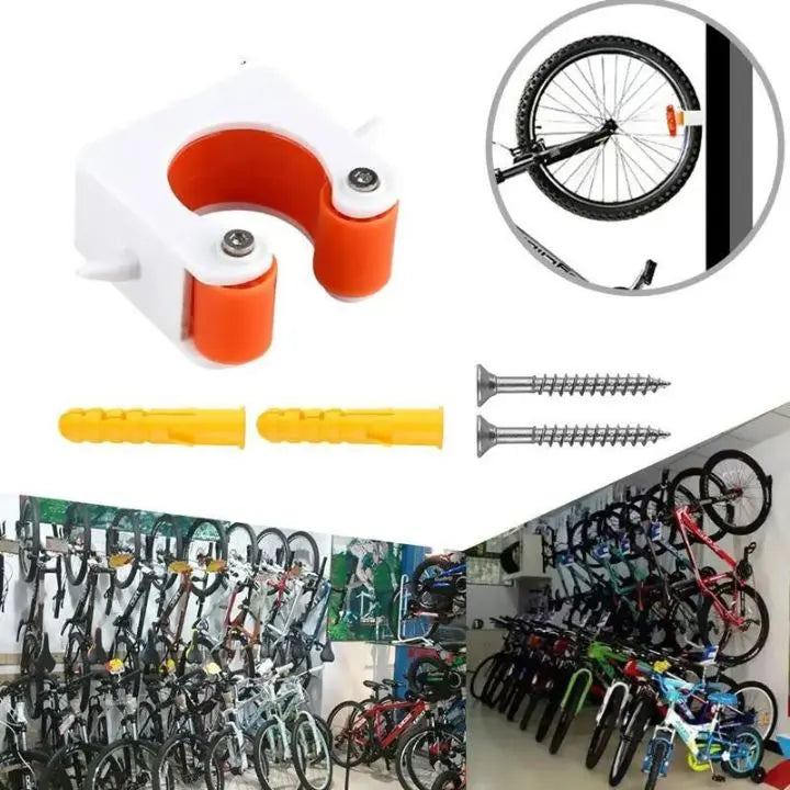 Space-Saving Wall Bike Mount Set of 3 – Secure Indoor Bicycle Storage Racks for Garage & Apartment