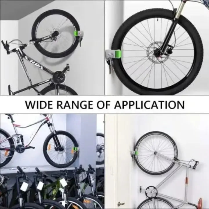 Space-Saving Wall Bike Mount Set of 3 – Secure Indoor Bicycle Storage Racks for Garage & Apartment