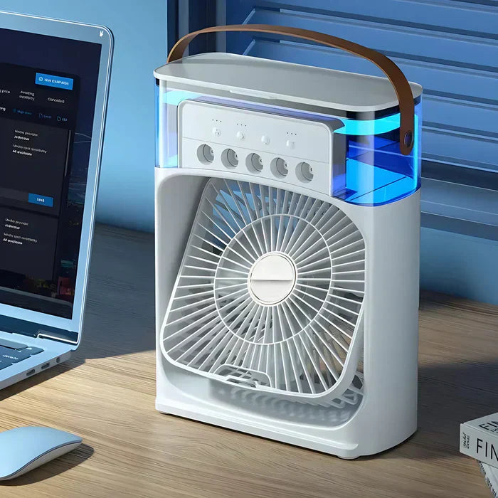 3-in-1 portable air cooler with LED light