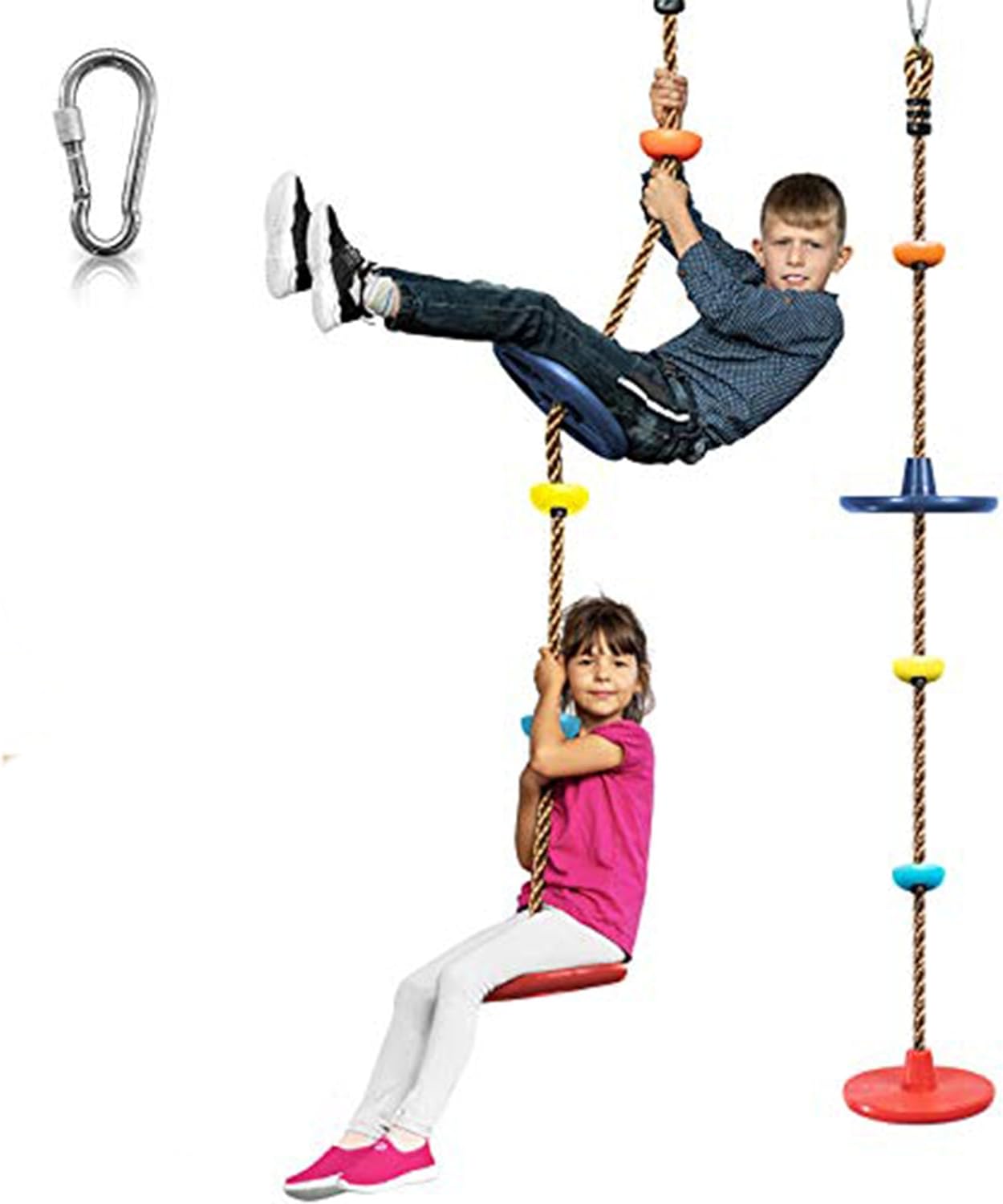Tree Climbing Rope Swing Set | Outdoor Playset with Platforms & Foot Holds