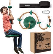 Tree Climbing Rope Swing Set | Outdoor Playset with Platforms & Foot Holds