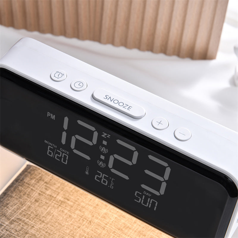 3-in-1 Bedside Lamp with Wireless Charger & LED Alarm Clock – Touch Dimmable Nightstand Light